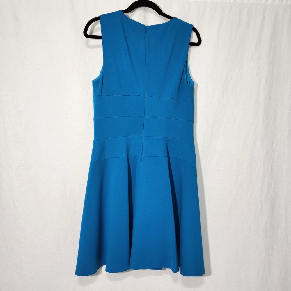 DIANE VON FURSTENBERG Minimalist Stretchy Blue Sleeveless Dress Size10 LIKE NEW! - Picture 2 of 16